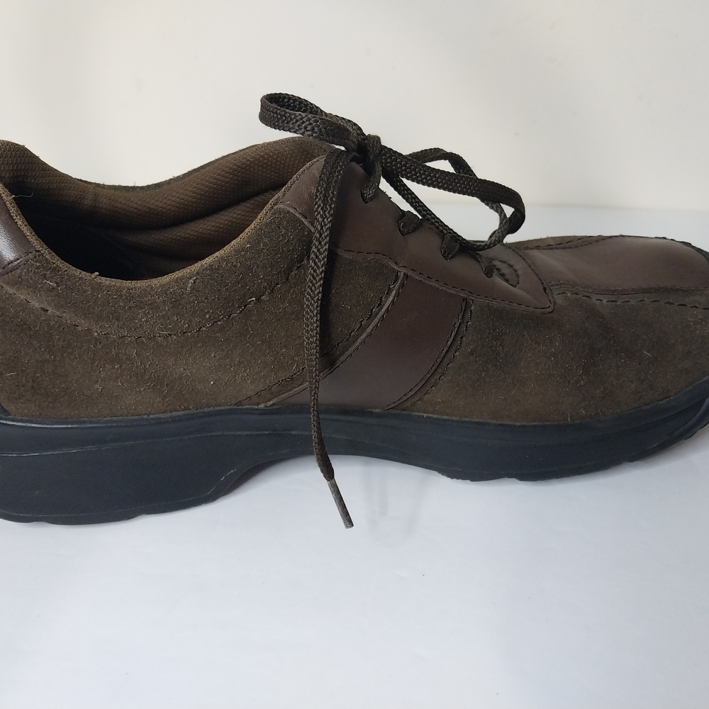 Clarks Men's Dark Brown Leather Sneakers Size 11 - Picture 9 of 13